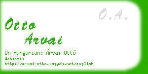 otto arvai business card